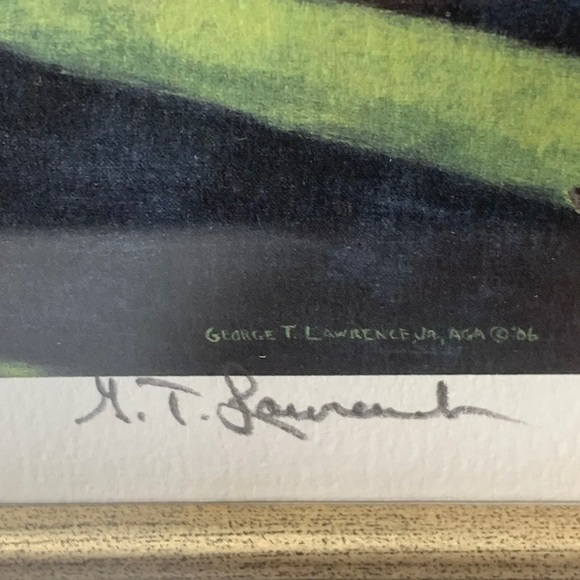 George Lawrence Jr. 3rd Hole Westhampton NY Club Signed Framed Golf Print Award - Picture 6 of 9